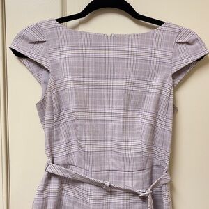 Chic Plaid Cap Sleeve Dress